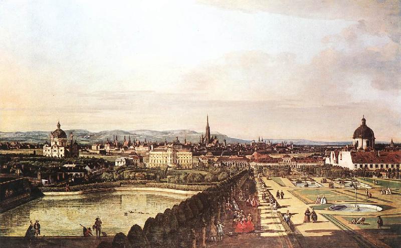 BELLOTTO, Bernardo View of Vienna from the Belvedere hjhk Germany oil painting art